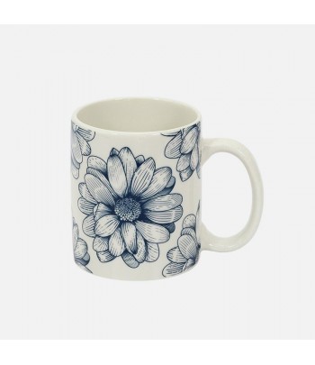 Mug cottage porcelaine bleu...