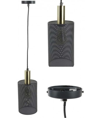 Lamp: Perforated metal pendant