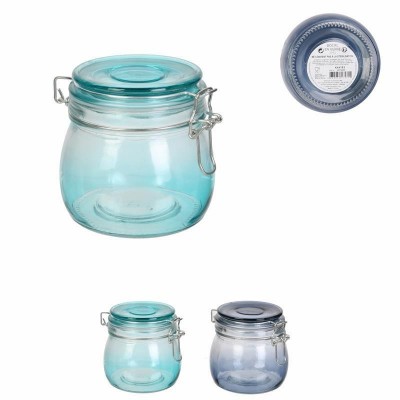 Bocal en verre dégradé bleu...