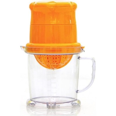 Presse-agrumes et multi-fruits contenant intégré Détox Juicy Transparent orange ,rose ou vert Plastique