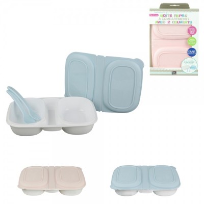 BOITE REPAS A COMPARTIMENT AVEC 2 CPOUVERTS