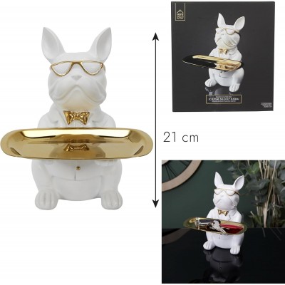 Bulldog Sculpture Gold Decorative Tray – Senbonsplans