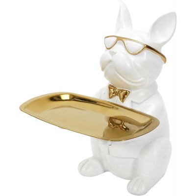 Sculpture Bulldog Plateau Décoratif Doré – Senbonsplans