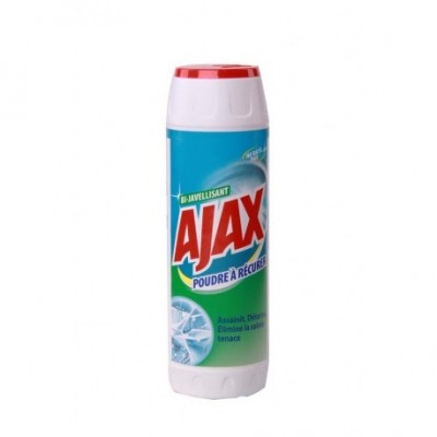 AJAX Poudre à Récurer Bi-Javellisant pour Elimine Les Tâches de Graisse Tenaces, La Saleté et Le Calcaire, 750 g