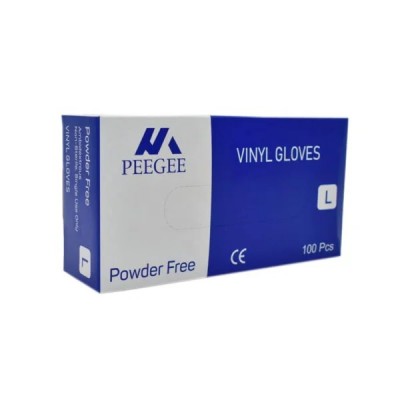 PEEGEE VINYL GLOVES POWDER (L)