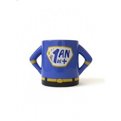 Mug Bleu "1 An et +" en Céramique – Cadeau Anniversaire | Senbonsplans Dakar