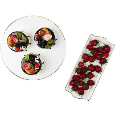 White Rectangular Porcelain Serving Platter – Senbonsplans