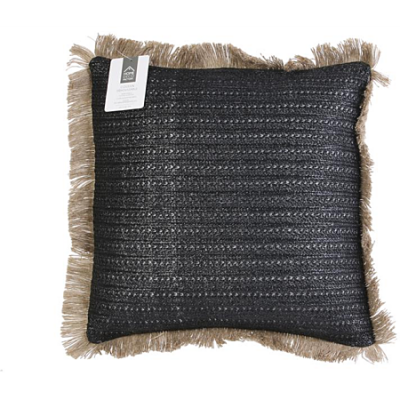 Coussin design bord de mer en jute Raphia