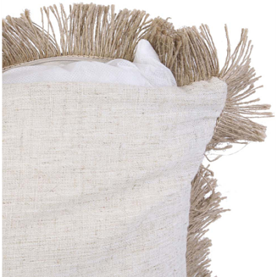 Coussin design bord de mer en jute Raphia