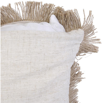 Coussin design bord de mer en jute Raphia