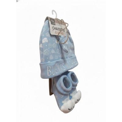 Tom et Zoë Chaussettes bébé avec bonnet