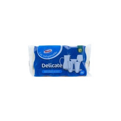 Nicols eponge a recurer bleu 3 pcs surface delicats