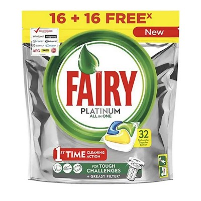 Tablettes pour Lave-vaisselle Fairy All in 1 Platinum Frais 24 Unités