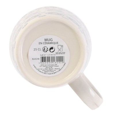 MUG PORCELAINE DECORÉ 25 CL