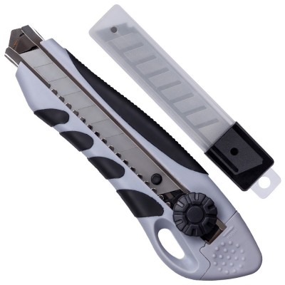 Cutter + Lames de Rechange Noir/Gris – Senbonsplans