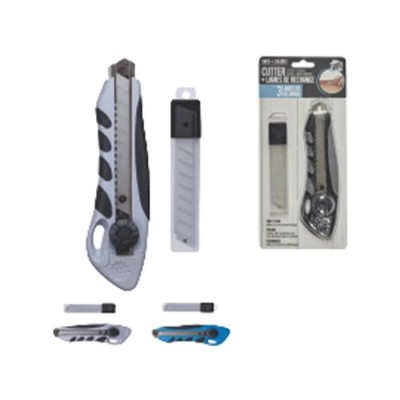 Cutter + Lames de Rechange Noir/Gris – Senbonsplans