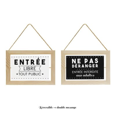 Reversible Wooden Door Sign | Come In & Do Not Disturb – Dakar Senegal