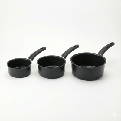Lot 3 Casseroles KAVALKAD Noires | Senbonsplans