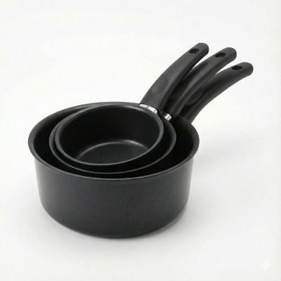 Lot 3 Casseroles KAVALKAD Noires | Senbonsplans