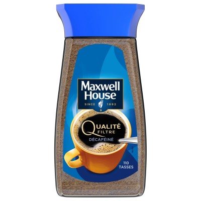 Café Soluble Qualité Filtre Décaféiné MAXWELL HOUSE