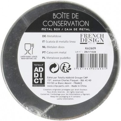 Boîte de Conservation Ronde Métal avec Poignée – Senbonsplans