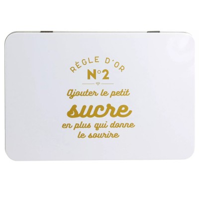 Boite à sucre en métal