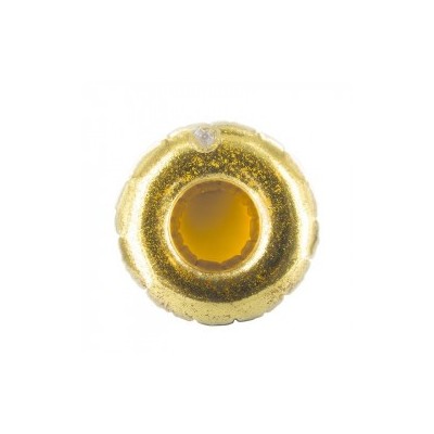 Porte-gobelet gonflable à paillettes dorées