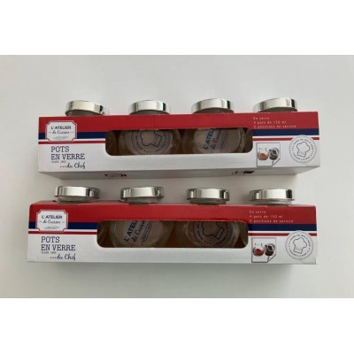 Pots en verre L'Atelier de Cuisine 150 ml