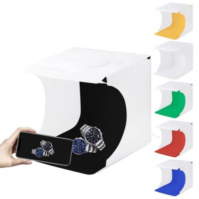 Puluz Foldable Mini Photo Studio LED – 6 Color Backdrops | Senbonsplans Dakar