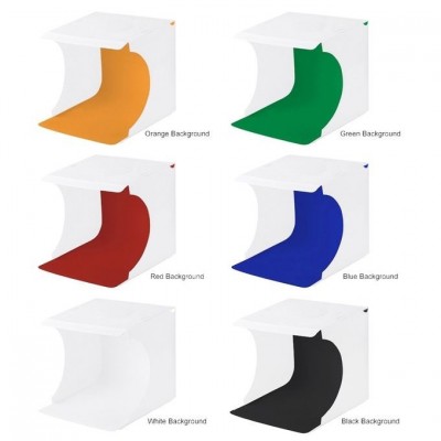 Mini Studio Photo Pliable Puluz LED – 6 Fonds Couleurs | Senbonsplans Dakar
