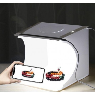 Mini Studio Photo Pliable Puluz LED – 6 Fonds Couleurs | Senbonsplans Dakar