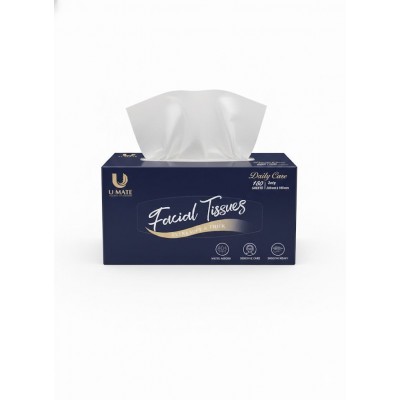 Facial tissue box 180 sheets 2ply U MATE
