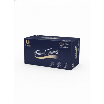Facial tissue box 180 sheets 2ply U MATE