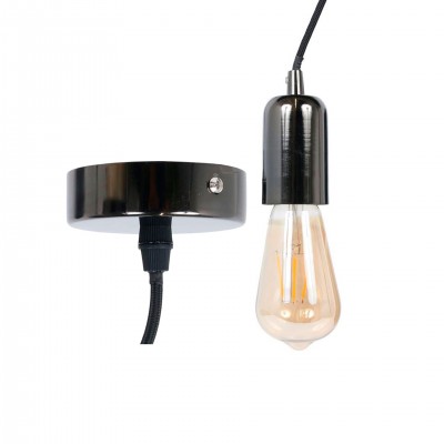 LAMPE SUSPENSION VINTAGE NOIR HOME DECO LIGHT