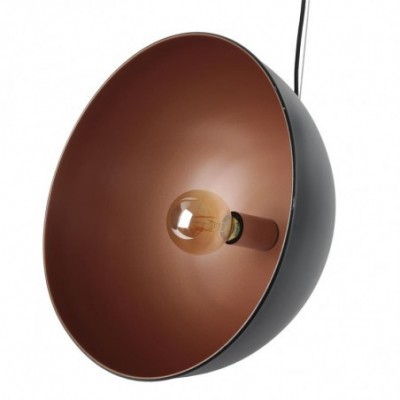 Lampe Suspension Cinéma 40cm Noir & Cuivre – Senbonsplans