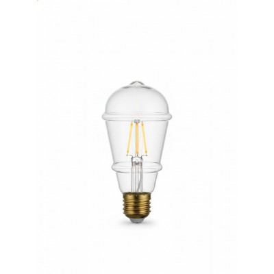 Ampoule ST64 Filaments LED "Droit" 2W Transparent