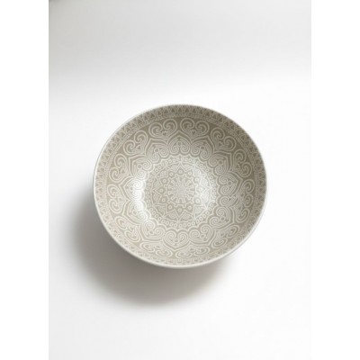 Assiette ethnical ,coupelle en ceramique 18.7cm
