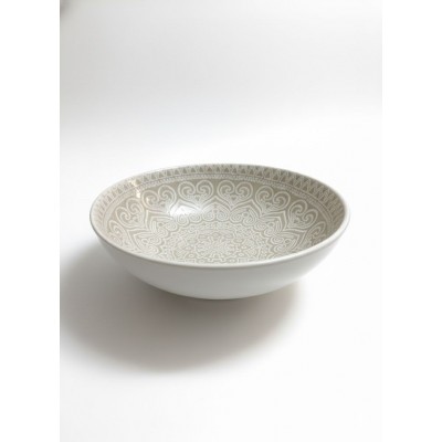 Assiette ethnical ,coupelle en ceramique 18.7cm