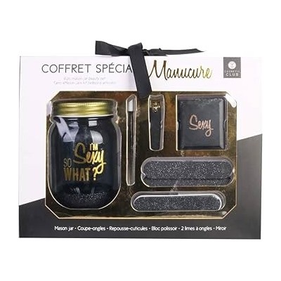 COSMETIC CLUB Coffret Mason Jar Beauté Noir