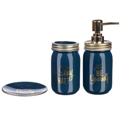 Bathroom Accessories Set in Glass – Senbonsplans