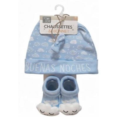 Tom et Zoë Chaussettes bébé avec bonnet