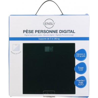 Pèse-Personne Digital Verre Trempé 180kg | Senbonsplans