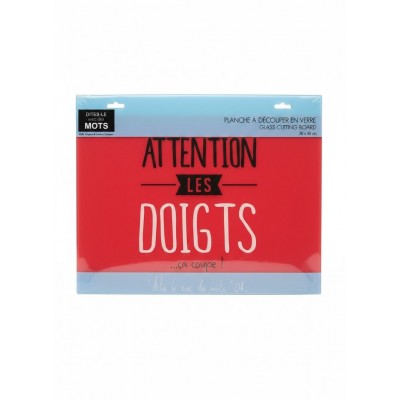 Planche à découper en verre.