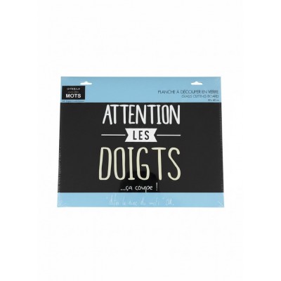 Planche à découper en verre.