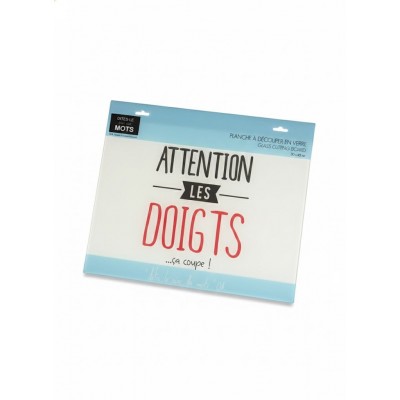 Planche à découper en verre.