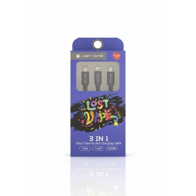 3-in-1 Charging Cable Lightning Type-C Micro-USB | Senbonsplans