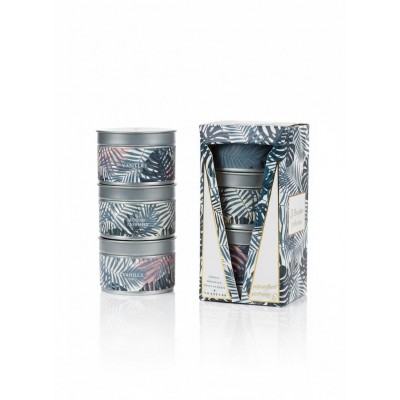 3 Scented Candles Gift Set in Metal Pots | Senbonsplans
