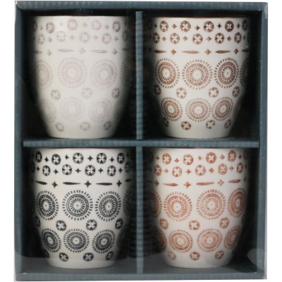 Home Deco Factory 4-Cup Set - Ethnic Patterns | Senbonsplans Dakar