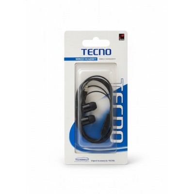 Ecouteurs filaires intra-auriculaires Tecno noir