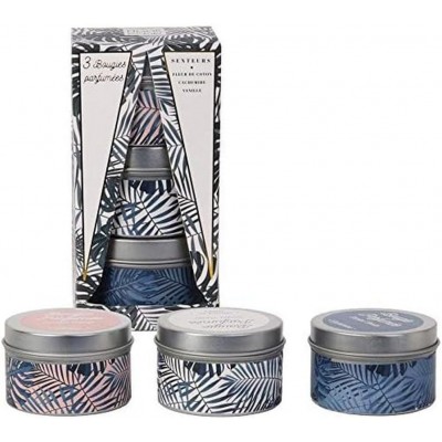 Coffret 3 Bougies Parfumées Pots Métalliques | Senbonsplans